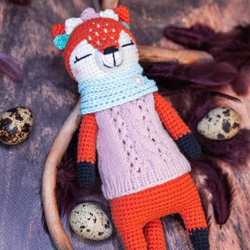 Fox Lily Crochet Pattern PDF – Amigurumi Fox Doll in Sweate