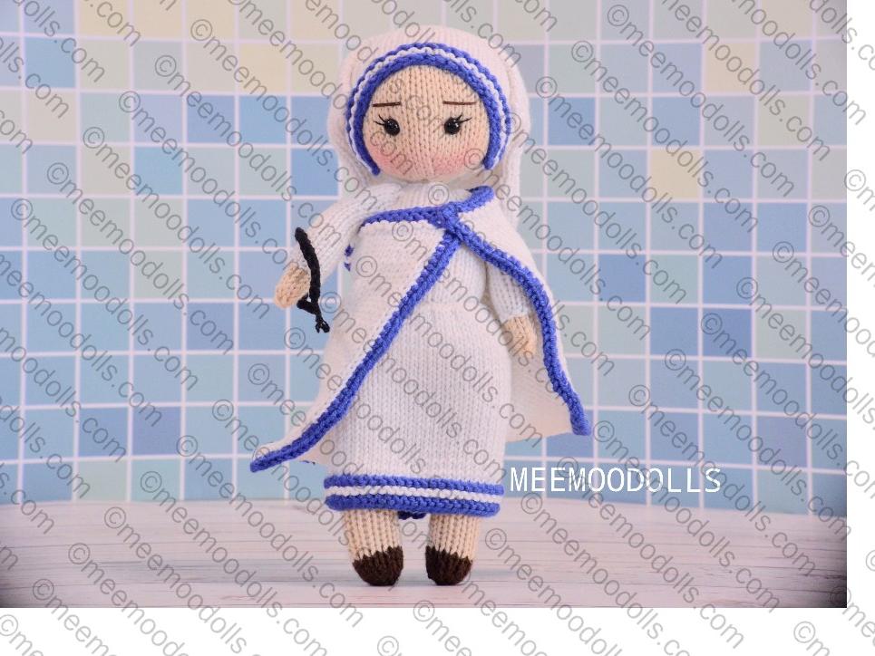 Mother Teresa. Knitting Doll Pattern.