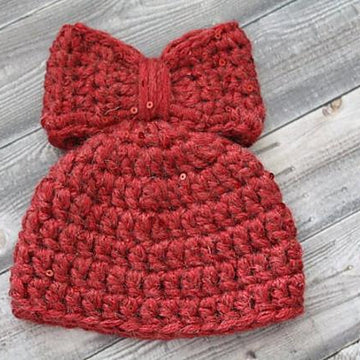 #4 Newborn chunky big bow hat