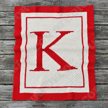 Letter K Blanket C2C CROCHET PATTERN