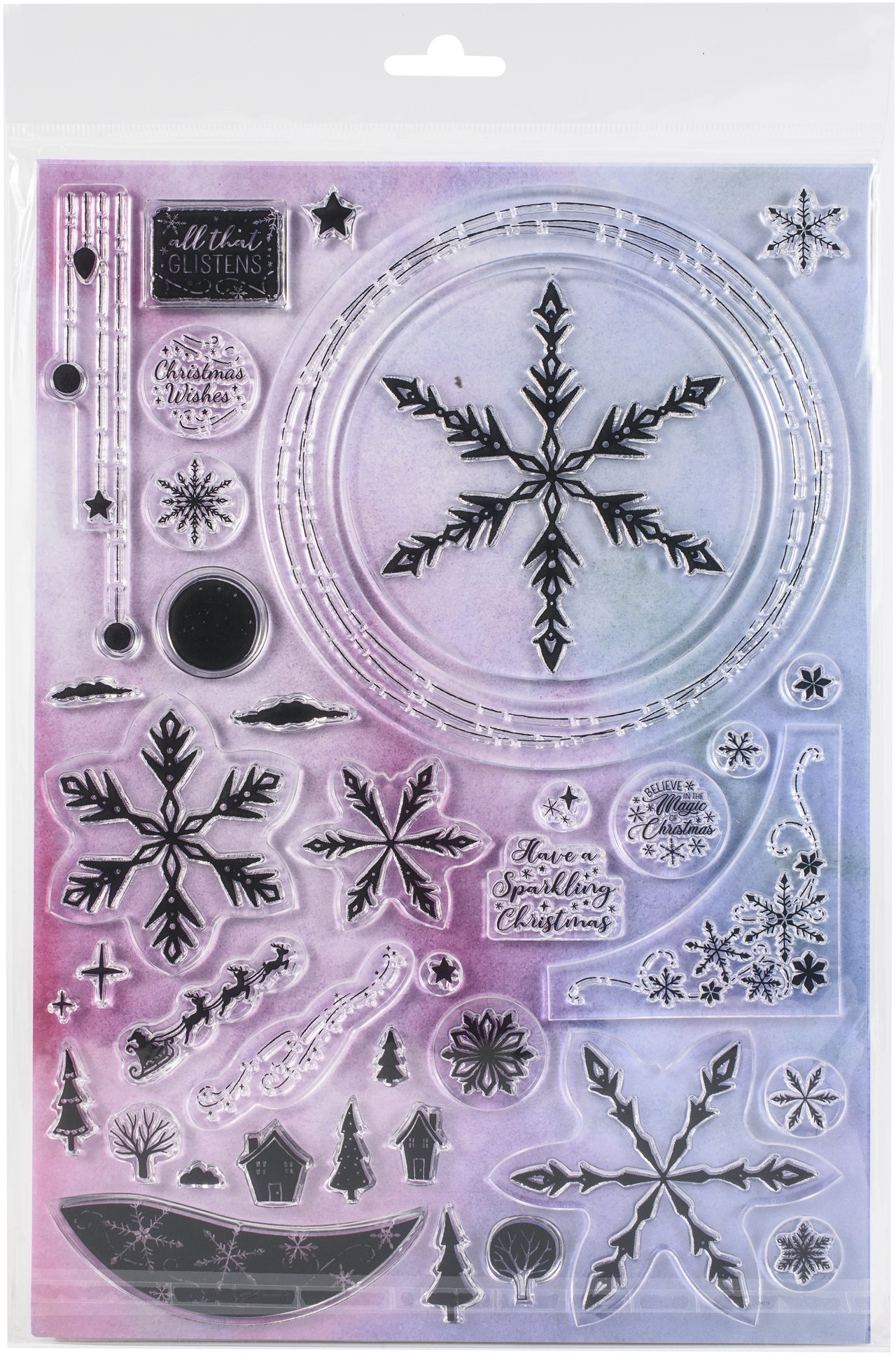 Angela Poole Designs Angela Poole A4 Photopolymer Stamp Set - Florals & Flurries
