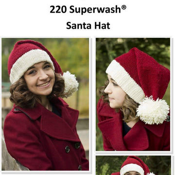 Santa Hat in Cascade 220 Superwash - W583