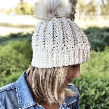 Emery cluster stitch beanie