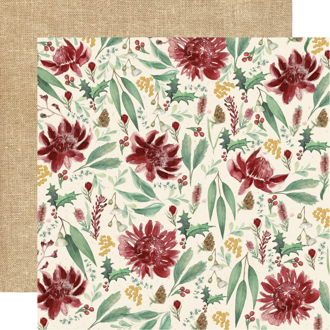 Kaisercraft Under The Gum Leaves Double-Sided Cardstock 12"X12" 10/Pkg - Protea