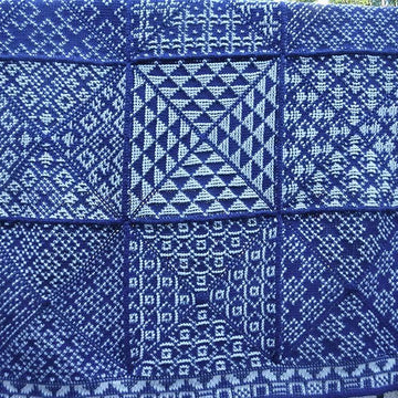 Sashiko Inspired Sampler Tunisian in the Round