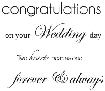 Kaisercraft Mini Clear Stamps 2.25"X3" - Wedding Words