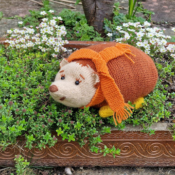 Knitting Pattern DK Autumn Hedgehog Stuffed Toy Gift Charity knit EASY Stuffie (PDF)