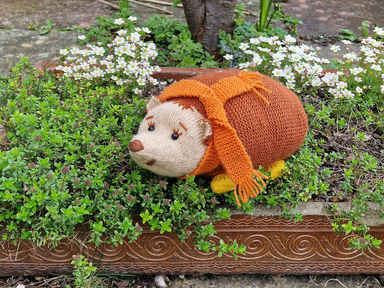 Knitting Pattern DK Autumn Hedgehog Stuffed Toy Gift Charity knit EASY Stuffie (PDF)