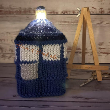 Police Box Chocolate Orange Box Cover Knitting Pattern