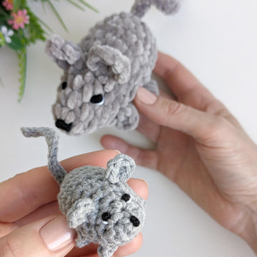 Crochet mouse pattern, easy crochet amigurumi pattern, crochet animals plush pattern