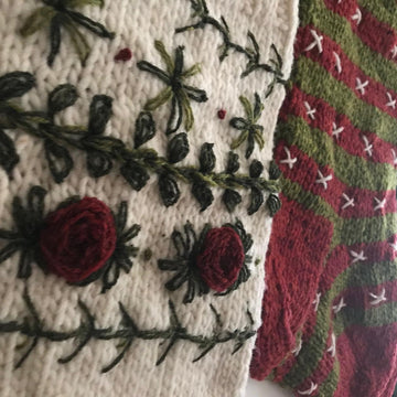 Boho Embroidered Stocking
