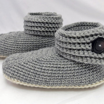 Women's Buttoned Up Slippers