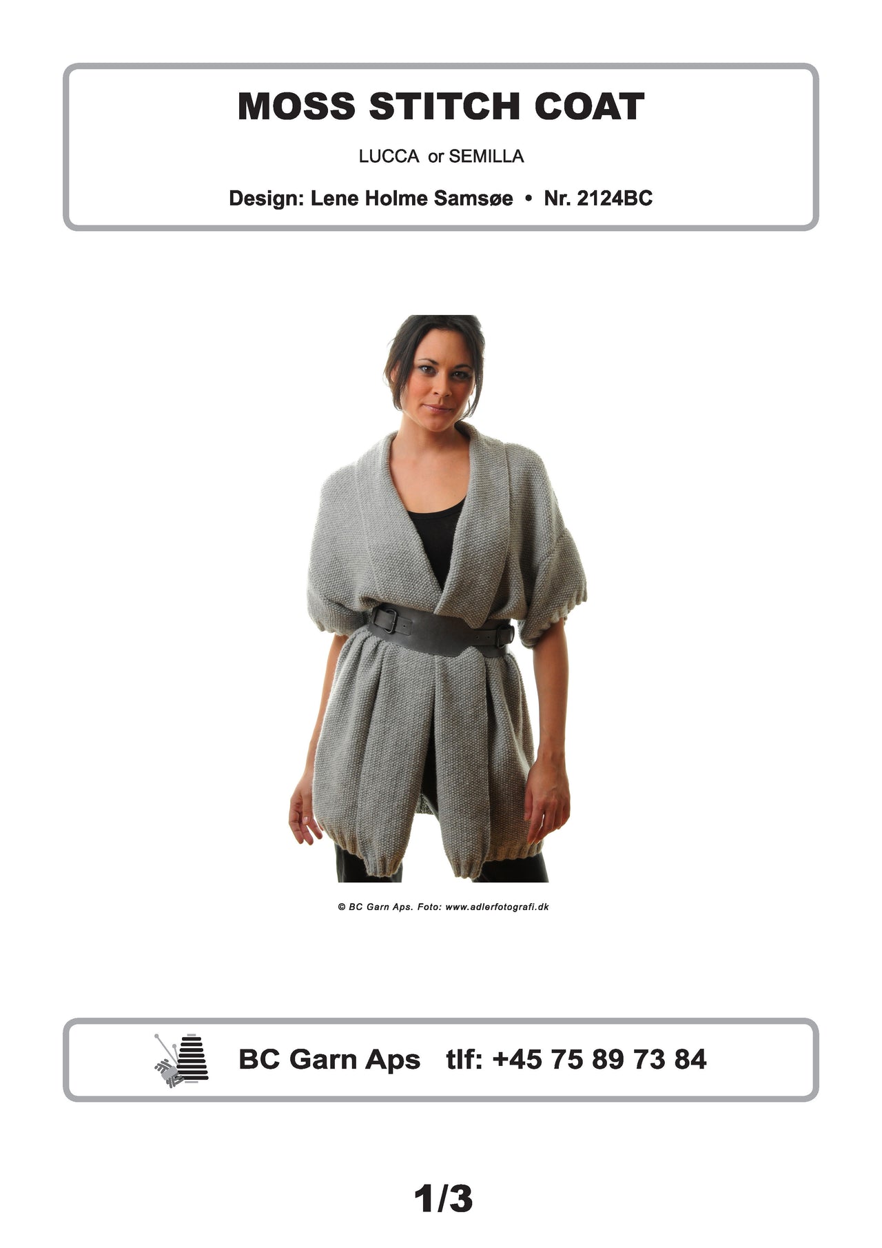 Moss Stitch Coat in BC Garn Semilla - 2124BC - Downloadable PDF