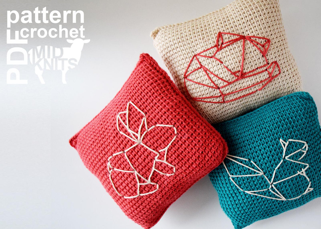 Origami Woodland Animals Throw Pillows (2016009)