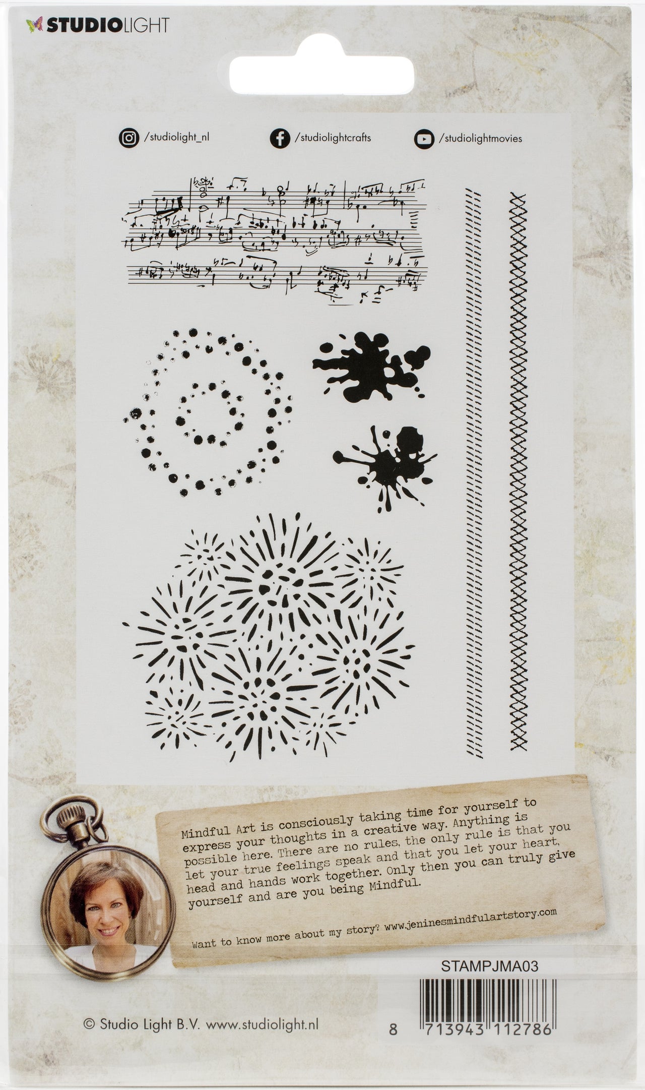 Studio Light Jenine's Mindful Art Clear Stamps - NR. 03