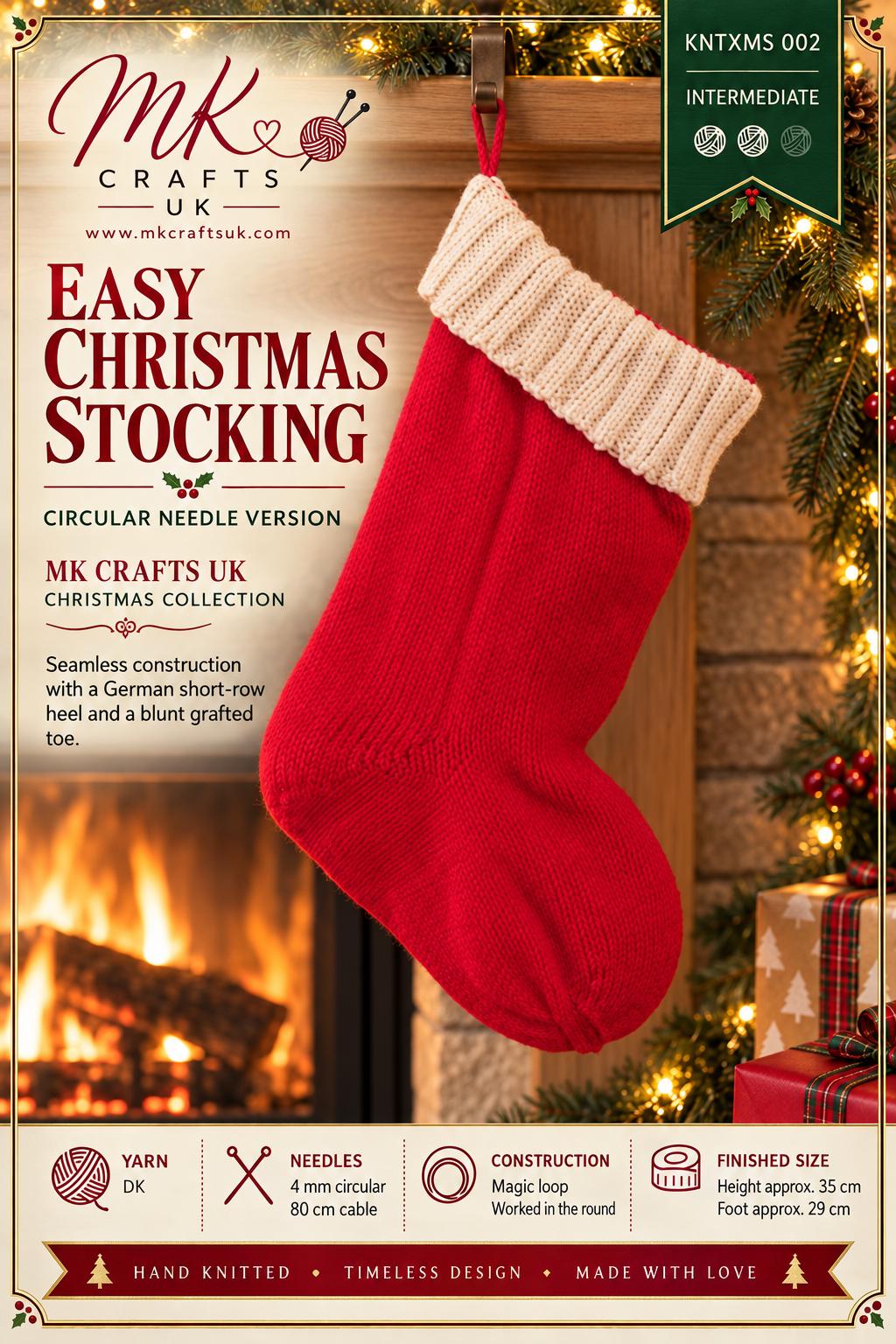 Christmas stocking circular needles