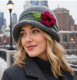 Cloche with Frivolous Flower - PA-131