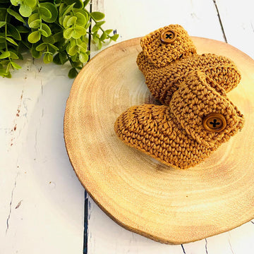 Button Baby Booties