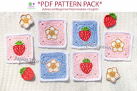 Strawberry Themed Granny Squares