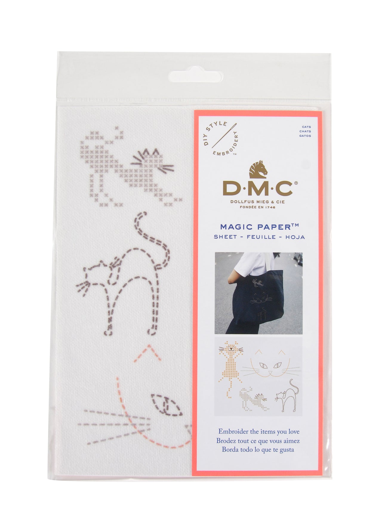 DMC Magic Paper Cats Cross Stitch Sheet