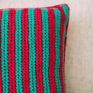 Geometric Tunisian Cushion