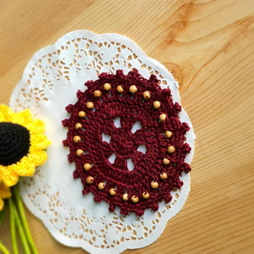 Beaded fall coaster