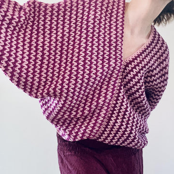 Zig Zag Wing Oversized Jumper