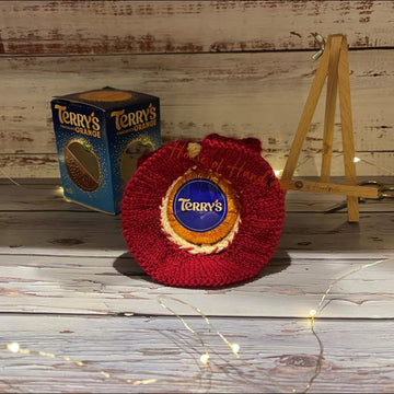 Hooded Cloak Chocolate Orange Cover Knitting Pattern