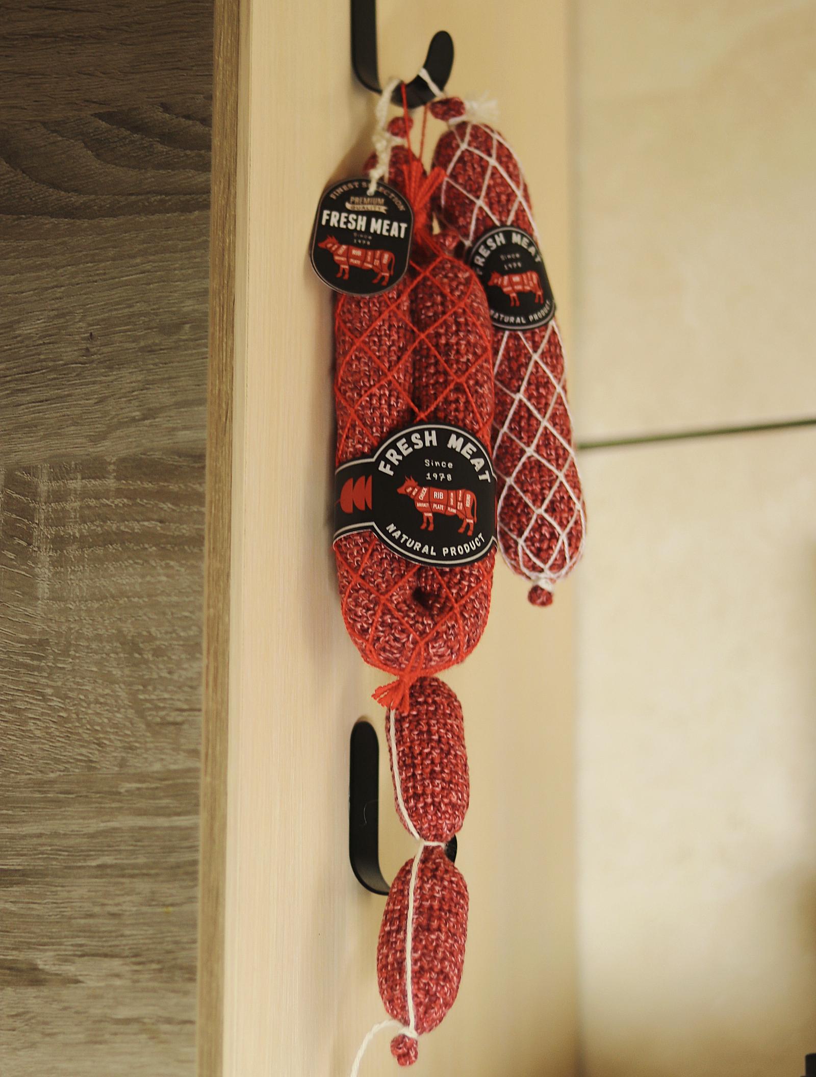 Crochet Sausage & Salami Amigurumi Pattern | Miniature Deli Meats (PDF Tutorial)