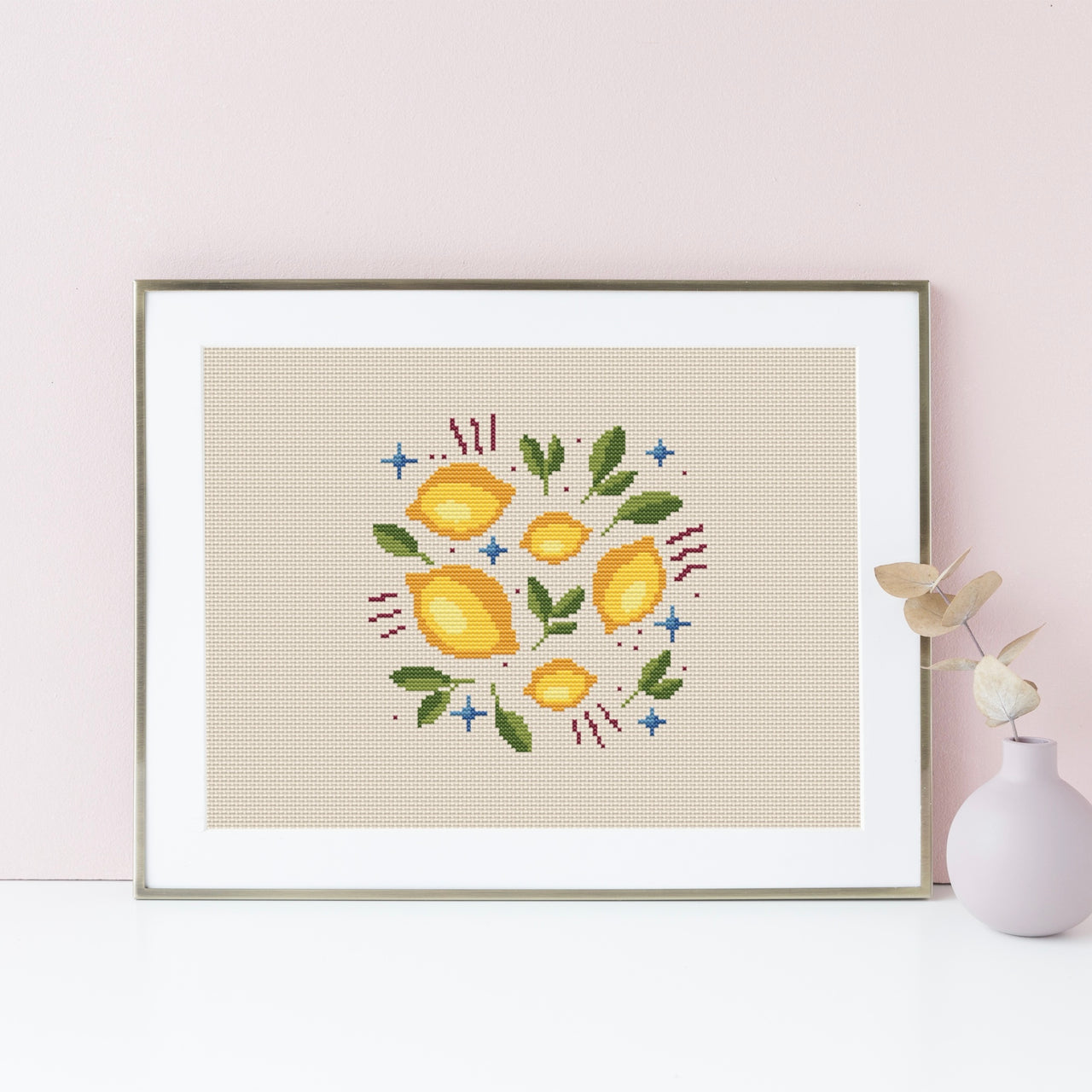Hope and Hart - Lemons - Beginner - Friendly Counted Cross Stitch Pattern