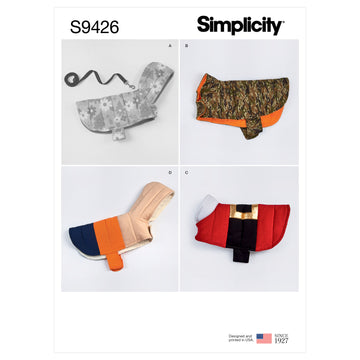 Simplicity Quilted Dog Coats S9426 - Sewing Pattern