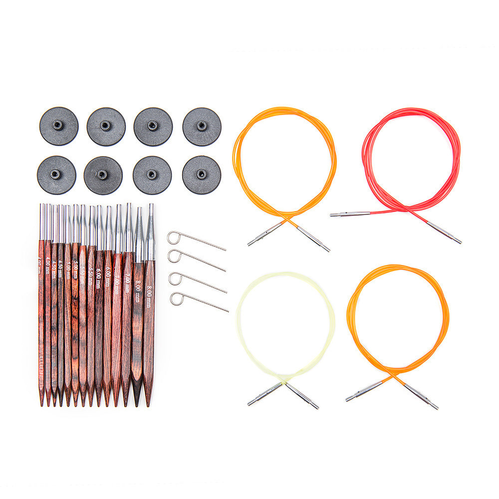 KnitPro Cubics Interchangeable Needle Tips (Deluxe Set of 7)