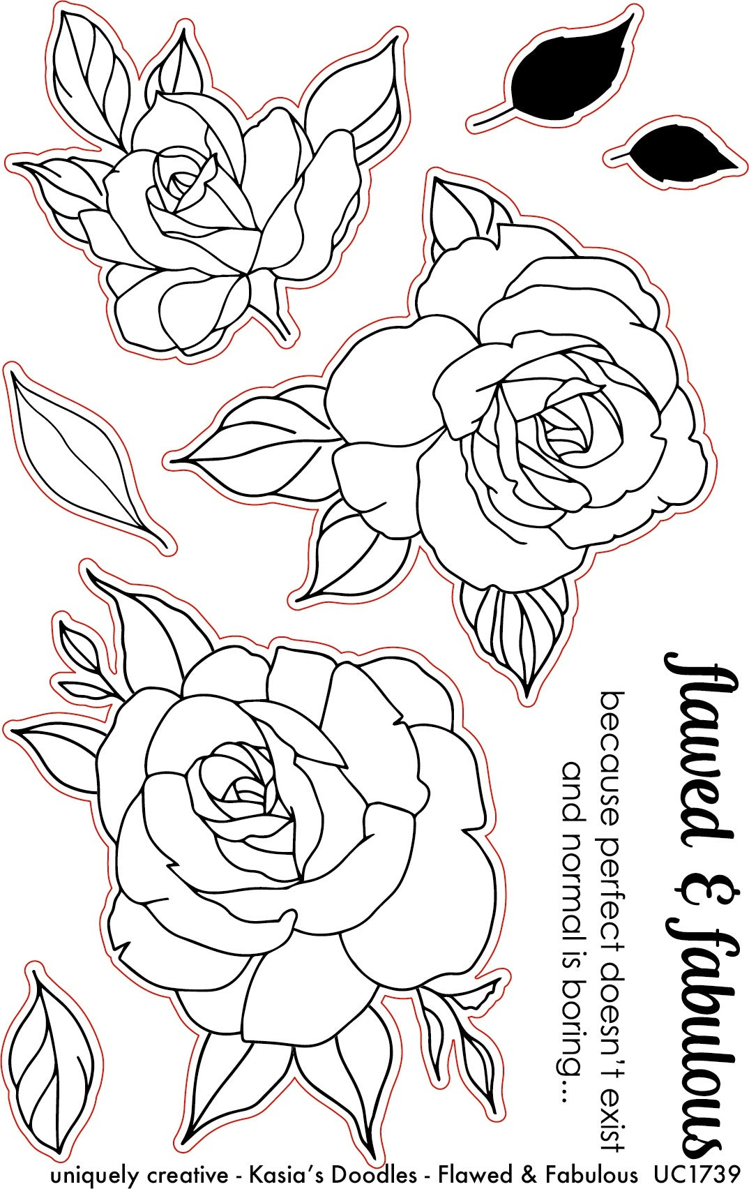 Uniquely Creative 4"X6" Clear Stamps - Flawed & Fabulous