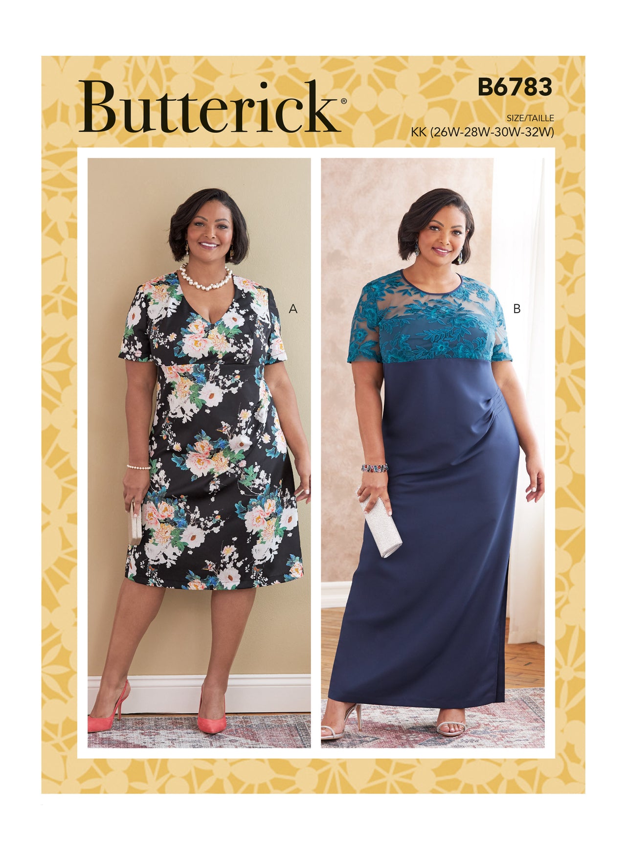 Butterick Women's Dress In C/D, DD Cup Sizes B6783 - Sewing Pattern