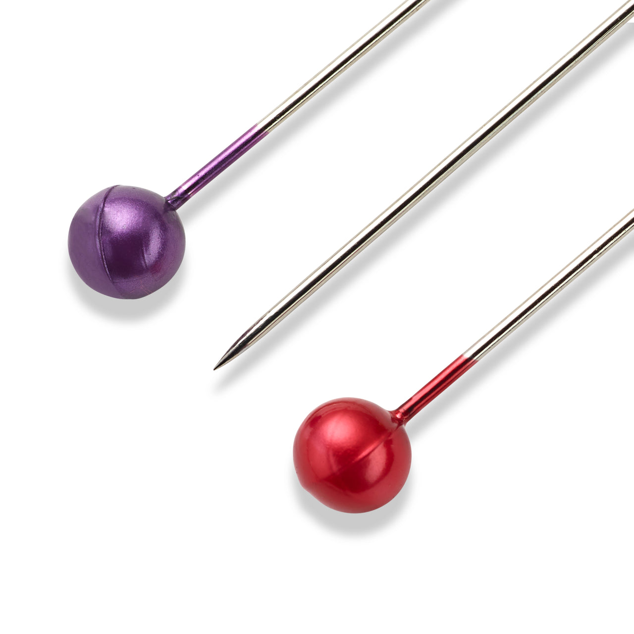 Prym Pearl-Headed Pins 0.58 x 40 mm Assorted Colours Box