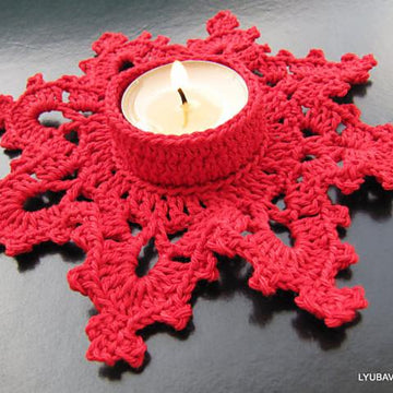 Candle Holder "Melting Snowflake"