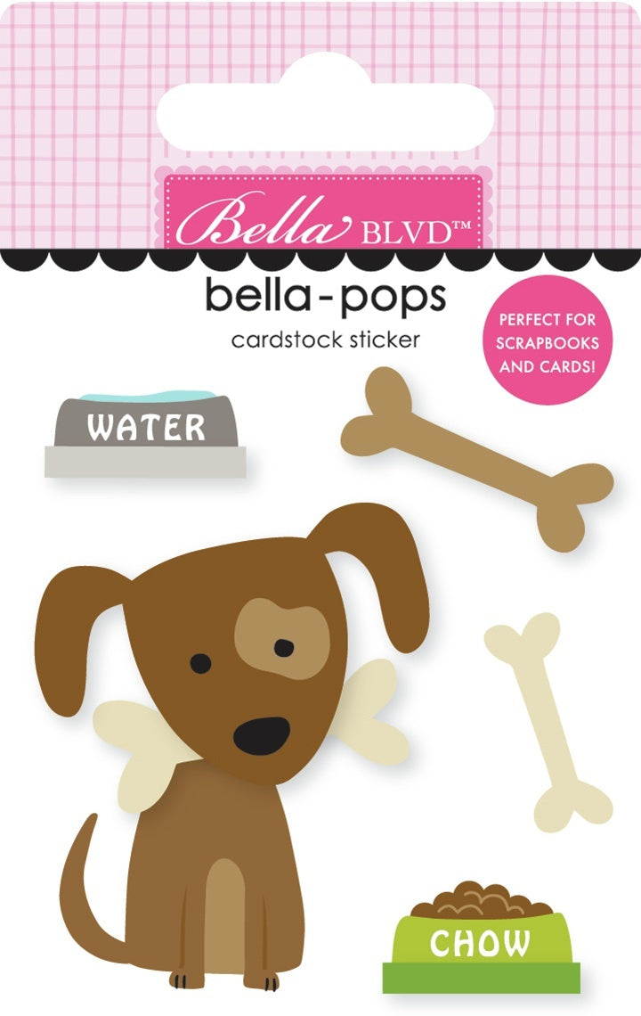 Doodlebug Cooper Bella-Pops 3d Stickers - Cooper