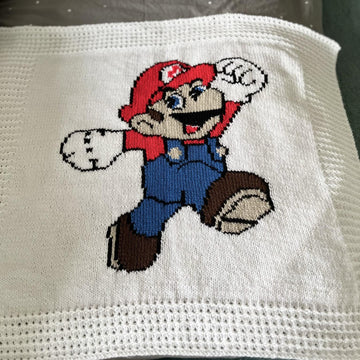 Retro Mario Baby Blanket