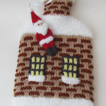 Christmas House Hot Water Bottle Cover