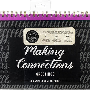 American Crafts Kelly Creates Small Brush Workbook 11.6"X10" 128/Pkg - Connections/Greetings