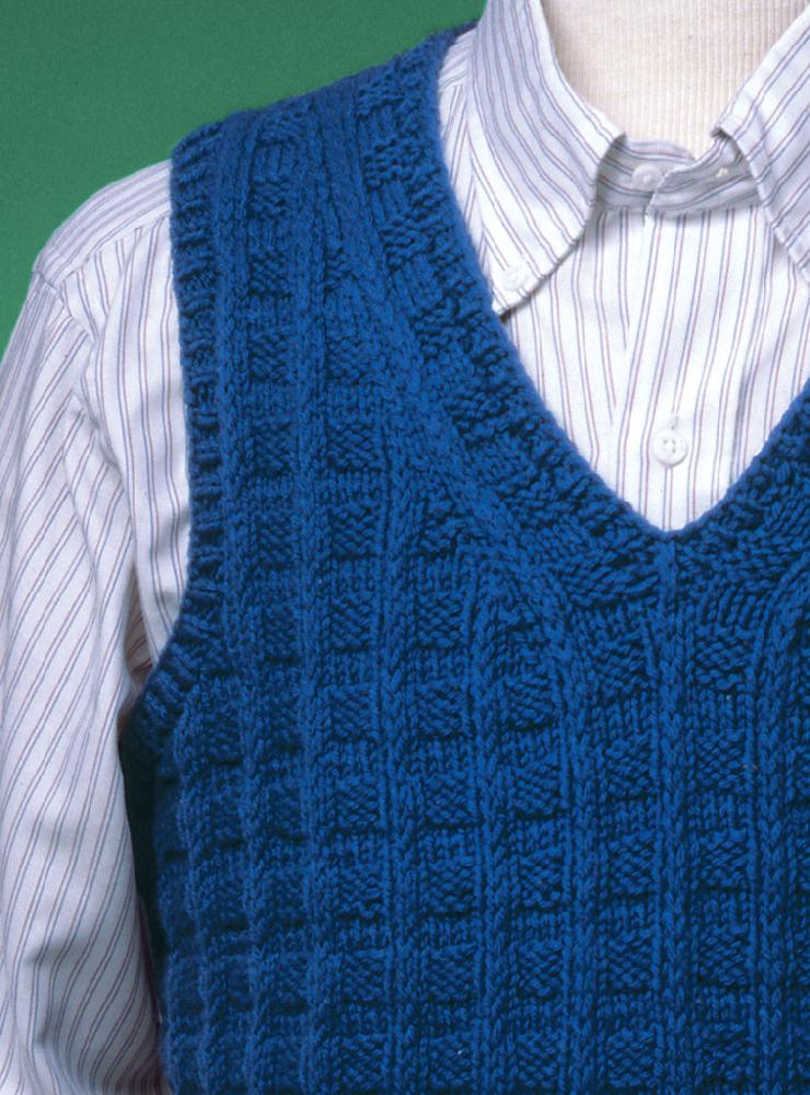 Textured V-Neck Vest #151