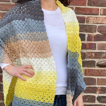 Double Peephole Shawl