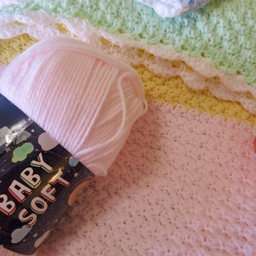 Pastel Parade Baby Blanket Crochet Pattern • C2C Suzette Stitch (DK Weight)