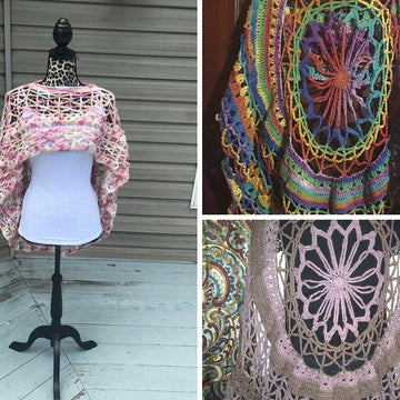 Flower Mandala Circle Poncho