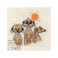 Mouseloft Stitchlets - Meerkat Family Cross Stitch Kit - 64mm
