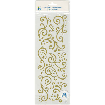 Momenta Glitter Stickers - Gold Flourishes