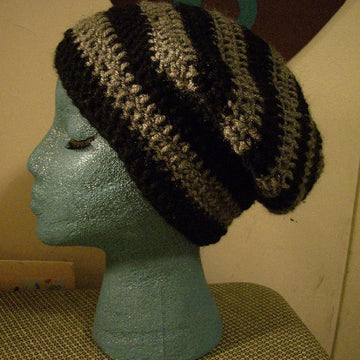 Striped Slouchy Beanie