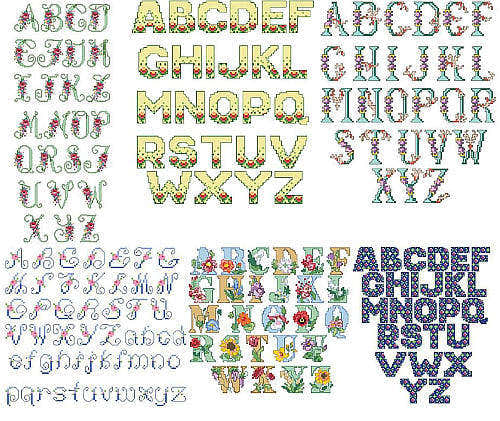 Floral Alphabets - PDF