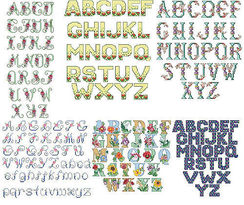 Floral Alphabets - PDF