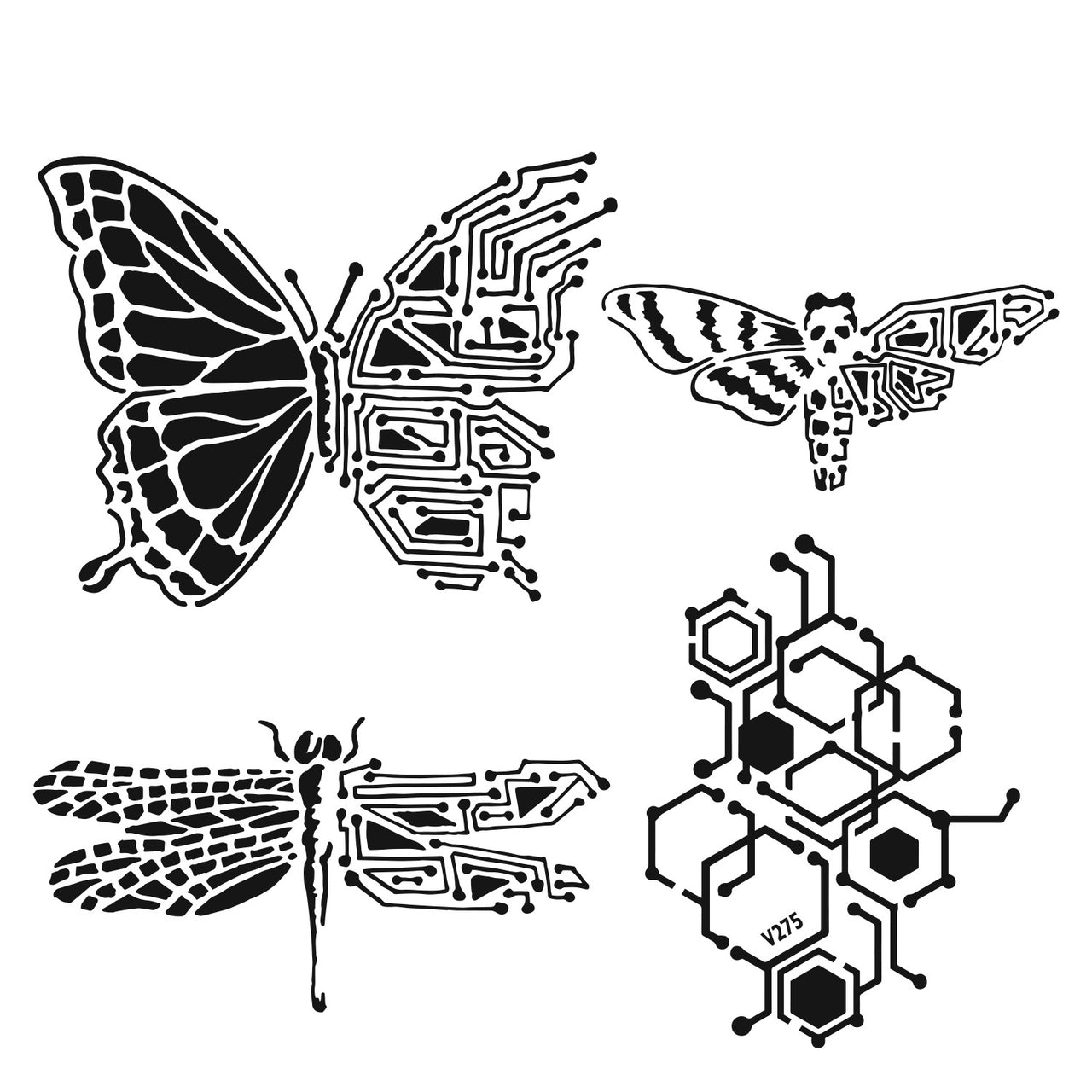 The Crafter's Workshop Crafter's Workshop Template 6"X6" - Nature's Circuitry